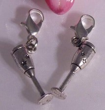 ♥ Charm Anhänger silber Sektkelch Pumps Buddah Ferkel Korb Münze Hund u.a.  ♥ 