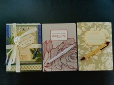 💙3 Schreib Hefte, Notizhefte hübscher Einband DIN A 5 + 2 super Kugelschreiber