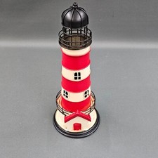 Blech Spardose Leuchtturm rot