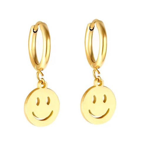 Zirkonia ohrringe smiley - ohrringe,