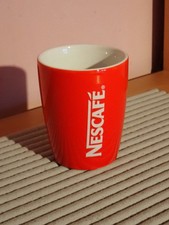 Nescafe Becher ohne Henkel Steingut schwer