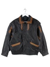Vintage 90s Bomber Leder Jacke