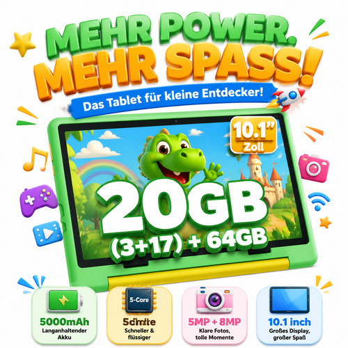 Kindertablet 20gb ram - 10.1",