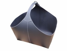 Kaminholzkorb schwarz echt