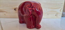 Spardose Elefant Retro Keramik weinrot lasiert ohne Beschädigungen 