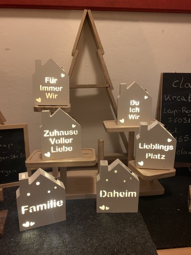 Deko haus mit led aus - -haus,