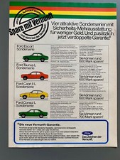 Ford Escort Taunus Capri Sonderserie Original 1974 Vintage Werbung Reklame