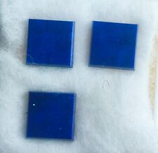 3 Lapis Lazuli Lapislazuli 2,4 x 10 x 10 mm Quadrat Viereck 5,58 ct, 8,81 ct