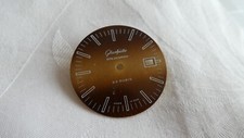ORIGINAL GDR DDR HERREN UHR ZIFFERBLATT GLASHÜTTE GUB SPEZICHRON 22 RUBIS DATUM