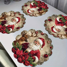 4er-Set Weihnachts-Tischsets -