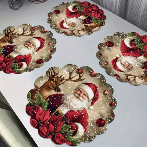 4er set weihnachts tischsets - weihnachts-tischsets,