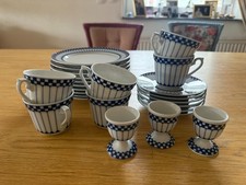 Kaffeeservice 6 Personen Alt-Friesland Königlich peußisch Tettau blau-weiß