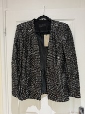 ZARA Pailletten Blazer - Gr. L
