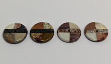 Halbedelstein Mosaike auf Schiefer aus alter Sammlung Idar Oberstein