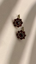 Vintage Granatschmuck Ohrringe