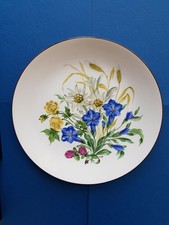 Porzellanteller Handmalerei Blumen Henneberg Porzellan 1777 DDR 1985