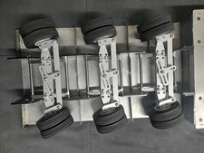 LKW Selbstlenker Achse Tieflader 3er Set Alu CNC M1:14 Auflieger lenkachse