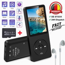 MP3 MP4 Player HIFI Digital 16GB Bass Musikspieler 1,8'' LCD Display FM Radio DE