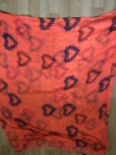 Loop Acuto Schal Leucht Orange Herzen Frisch 100% Viskose Hauchdünn Neon