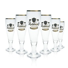 6x Radeberger Bier Glas 0,2l