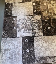 2x Moderne Teppiche Karo Muster mit Blumen in Braun, Beige, Creme 160 x 230 NEU