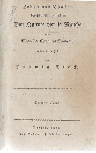 Ludwig tieck cervantes don - ludwig,