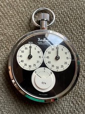 Vintage Hanhart 3 Kreis Additions Stoppuhr 60 MIN J Kal. 628 - 55 mm ca. 1965