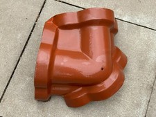 Walmkappe Ziegel Firstziegel 3-achsig naturrot aus Ton universal selten, i.O. !