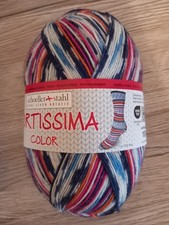 Schoeller + Stahl Fortissima Color Sockenwolle Ahoi blau pink creme 4fach 100 g