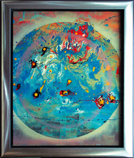 Jozsef Toth *1944: Kosmische Eruptionen Lack-Technik Gemälde Flares Astronomie