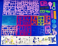 39 Schablonen für Kinder, Malschablonen, Buchstaben