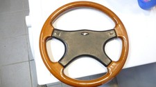 Holzlenkrad u. Lederprallplatte f. klassische Fahrzeuge Oldtimer D= 36cm KBA Top