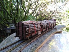 Spur 0 Roos 216 SNCF Rungenwagen Holztransport Messing/Stahl  1:43,5 zu Fulgurex