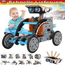 Solar-Roboter-Bausatz 12-in-1 – STEM-Lernspielzeug mit Solarenergie für Kinder 