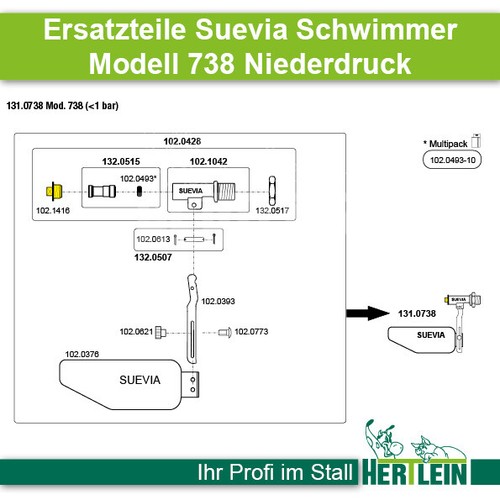 Ersatzteile suevia schwimmer - ersatzteile,