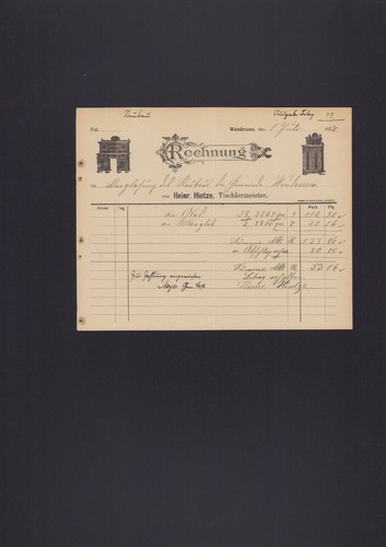Wendessen rechnung 1927 - wendessen,,