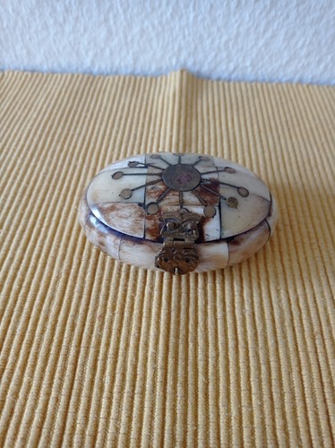 Schatulle dose horn oval - /,