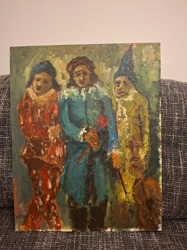 ölgemälde clown harlekin - Ölgemälde,