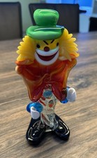 Original Murano Glasfigur handgefertigt Unikat Italien Clown 21cm