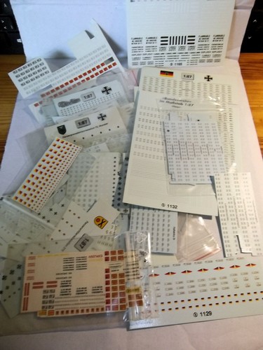 Großes konvolut decals - h0, tl-decals