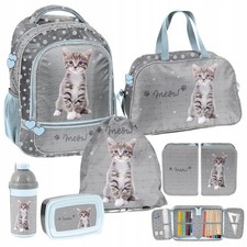 Katzen Schulrucksack Set 6tlg