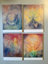 4 Postkarten, Mond, Natur