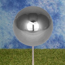 Edelstahlkugel mit anschraubbaren Stab (130 mm Durchmesser) 