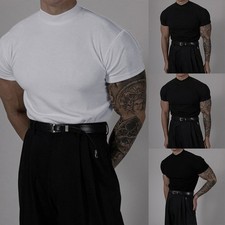 Herren T-Shirt hoher Kragen