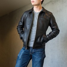 Schwarze Lederjacke für