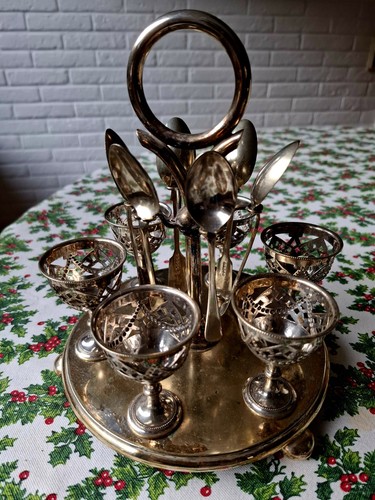 Versilberte menage mit - menage,