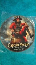 Metallschild Türschild Captain Morgen Rum Pirat Bar Garten Schild Deko ⌀20cm 