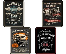 50. Geburtstag Blechschilder