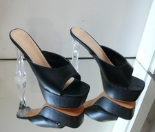 1x Sexy Nude Pumps High Heels Pantoletten Gr. 40