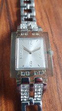 Uhr Armbanduhr - Swatch SUBM 102G Damenuhr von 2005 mit Strasssteinen